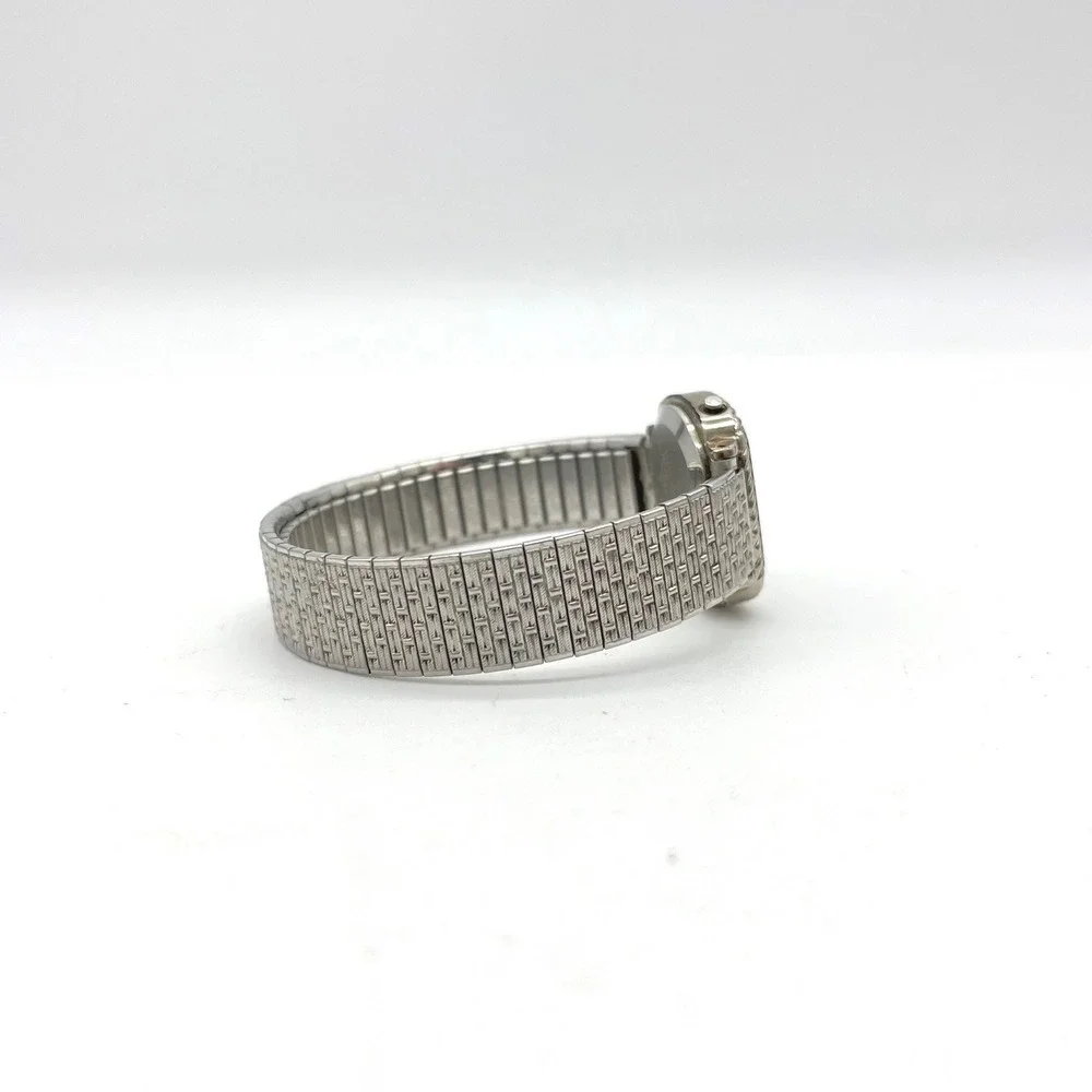 Phasar‎ Digital Watch Sears Roebuck Y450-4290 Silver Tone Rope Bezel Vintage